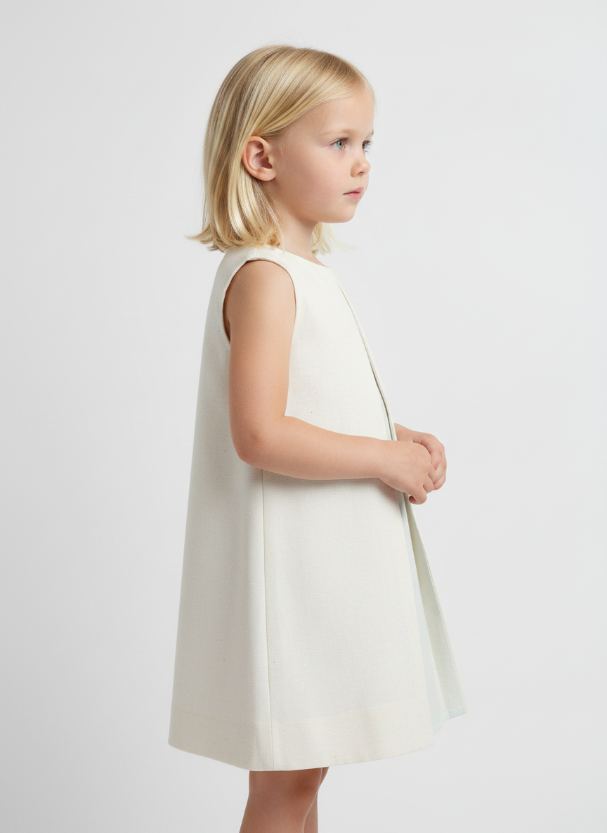 Centre Pleat Kids Shift Dress