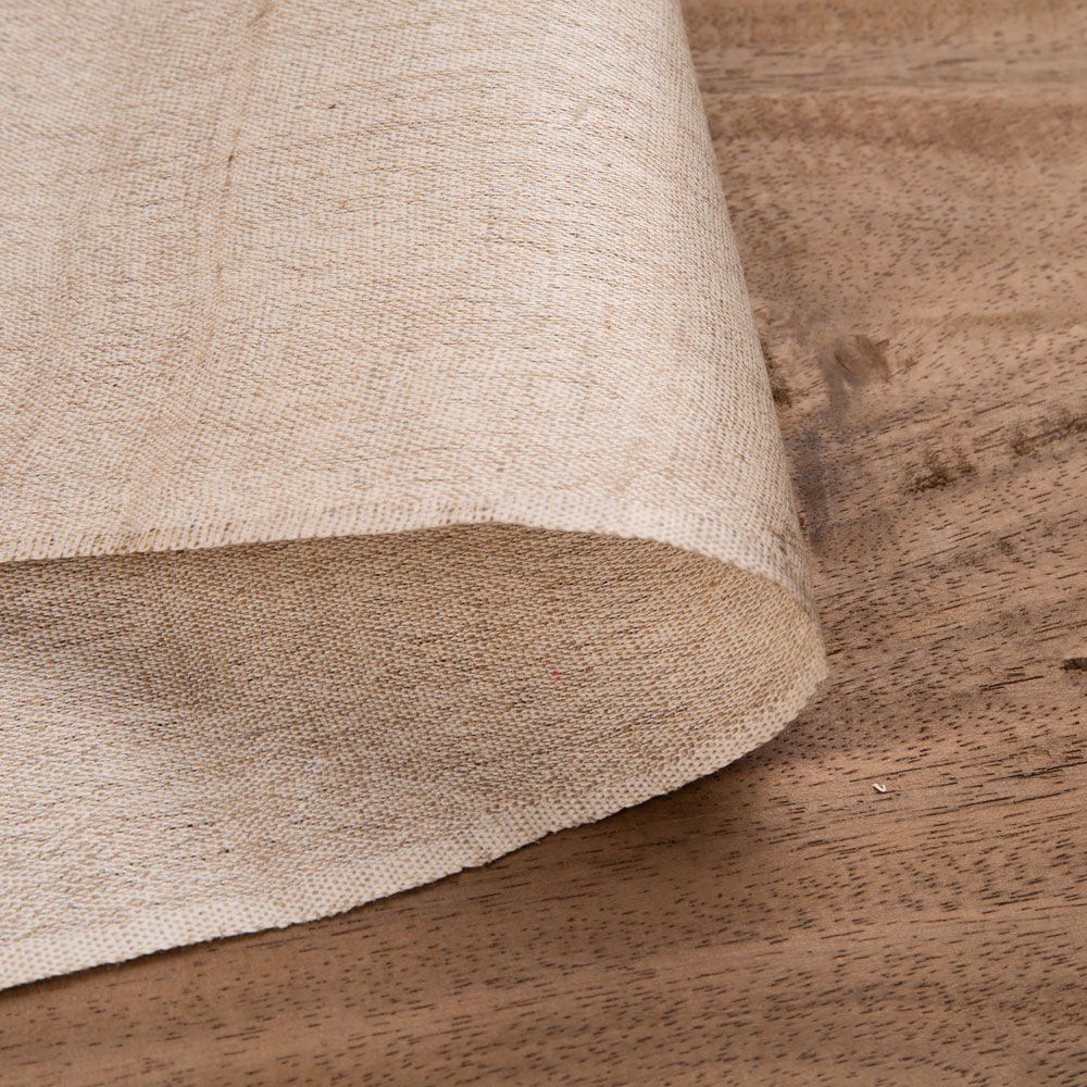 Plain Natural Pure Tussar Silk 145 GSM Handwoven Fabric