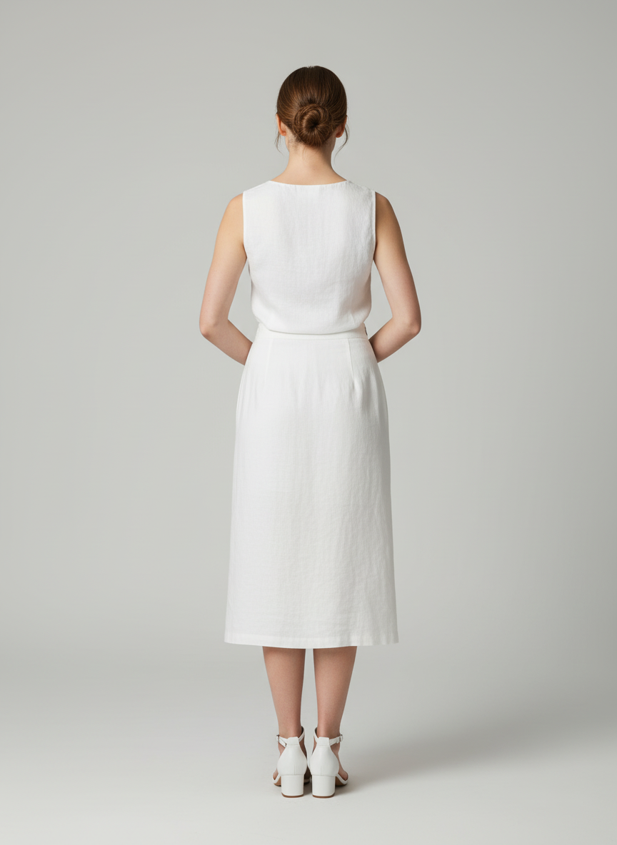 Skirt With Front Ruching