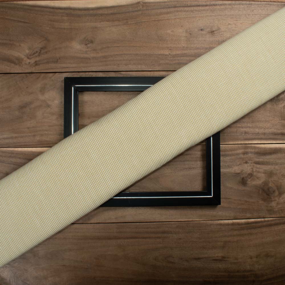 Check Olive Pure Cotton 115 GSM Handwoven Fabric