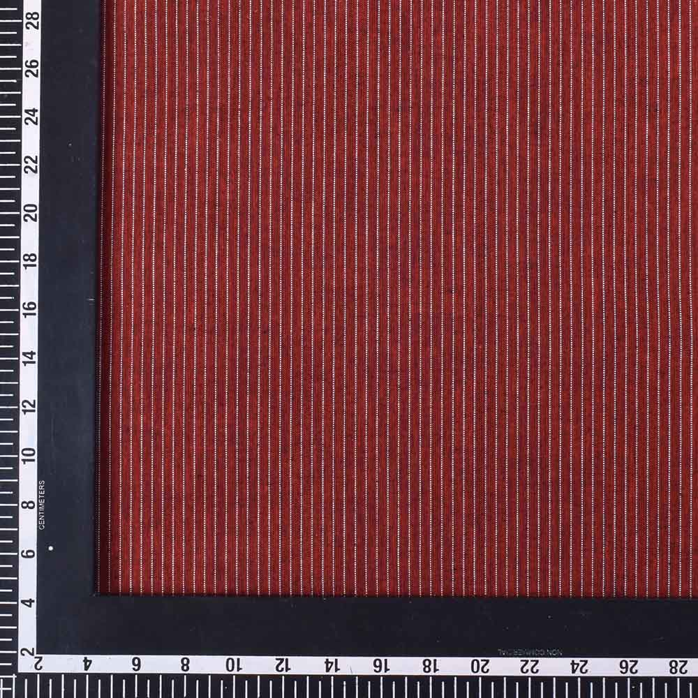 STRIPE RED CROSS COLOUR PURE COTTON 94 GSM HANDWOVEN FABRIC 288