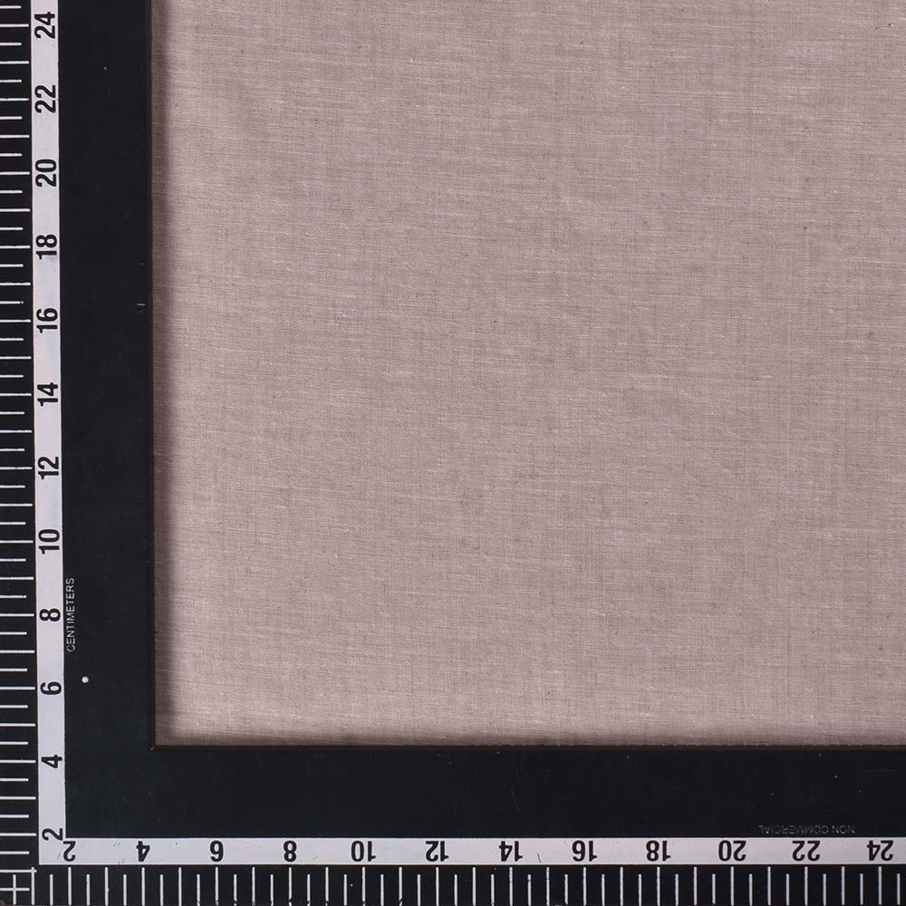 PLAIN TAUPE KHADI COTTON 70 GSM HANDWOVEN FABRIC