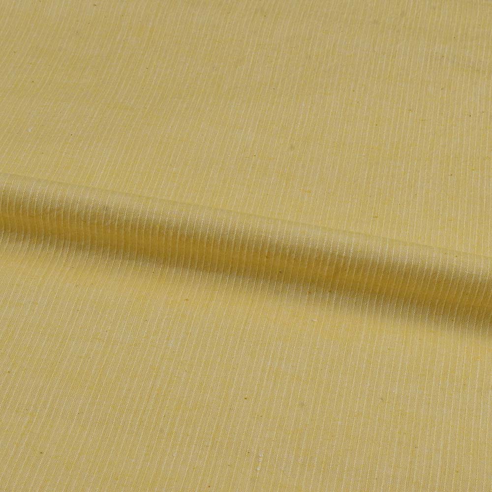 STRIPE LIGHT YELLOW PURE COTTON 90 GSM HANDWOVEN FABRIC