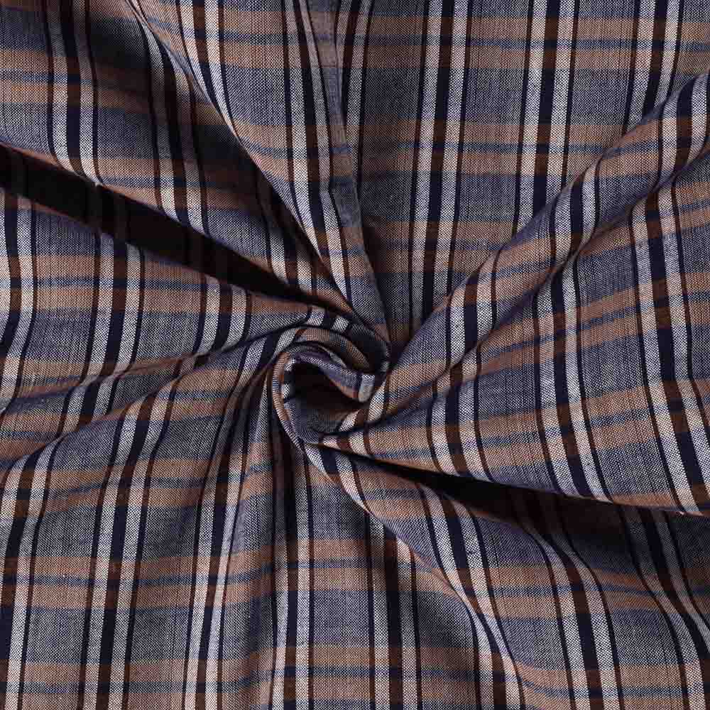 Check Multicolor Pure Cotton 90 GSM Handwoven Fabric