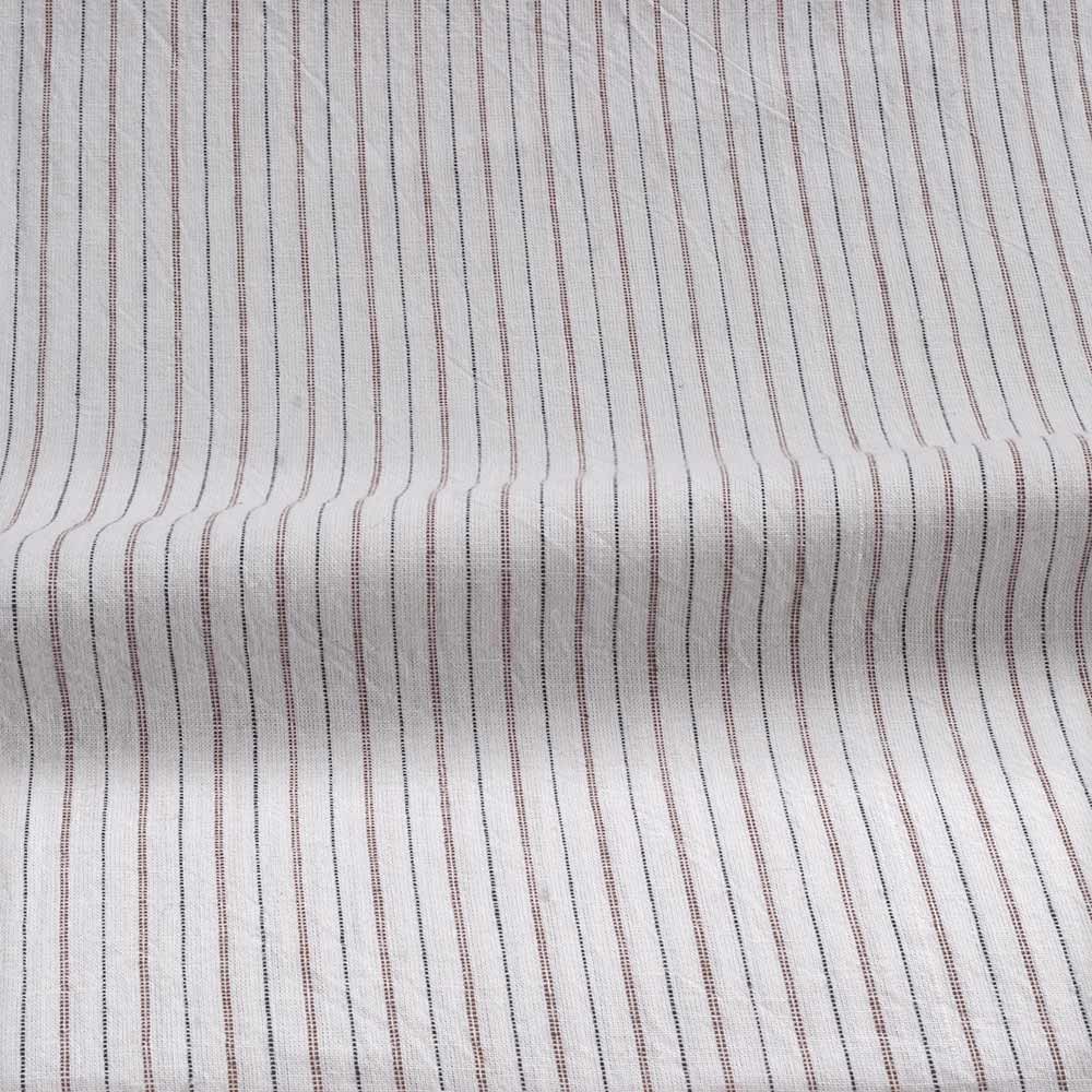 PINSTRIPE CREAM PURE COTTON 130 GSM HANDWOVEN FABRIC