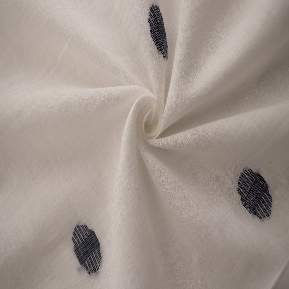 Geometric Cream Jamdani Pure Cotton 55 GSM Fabric 32