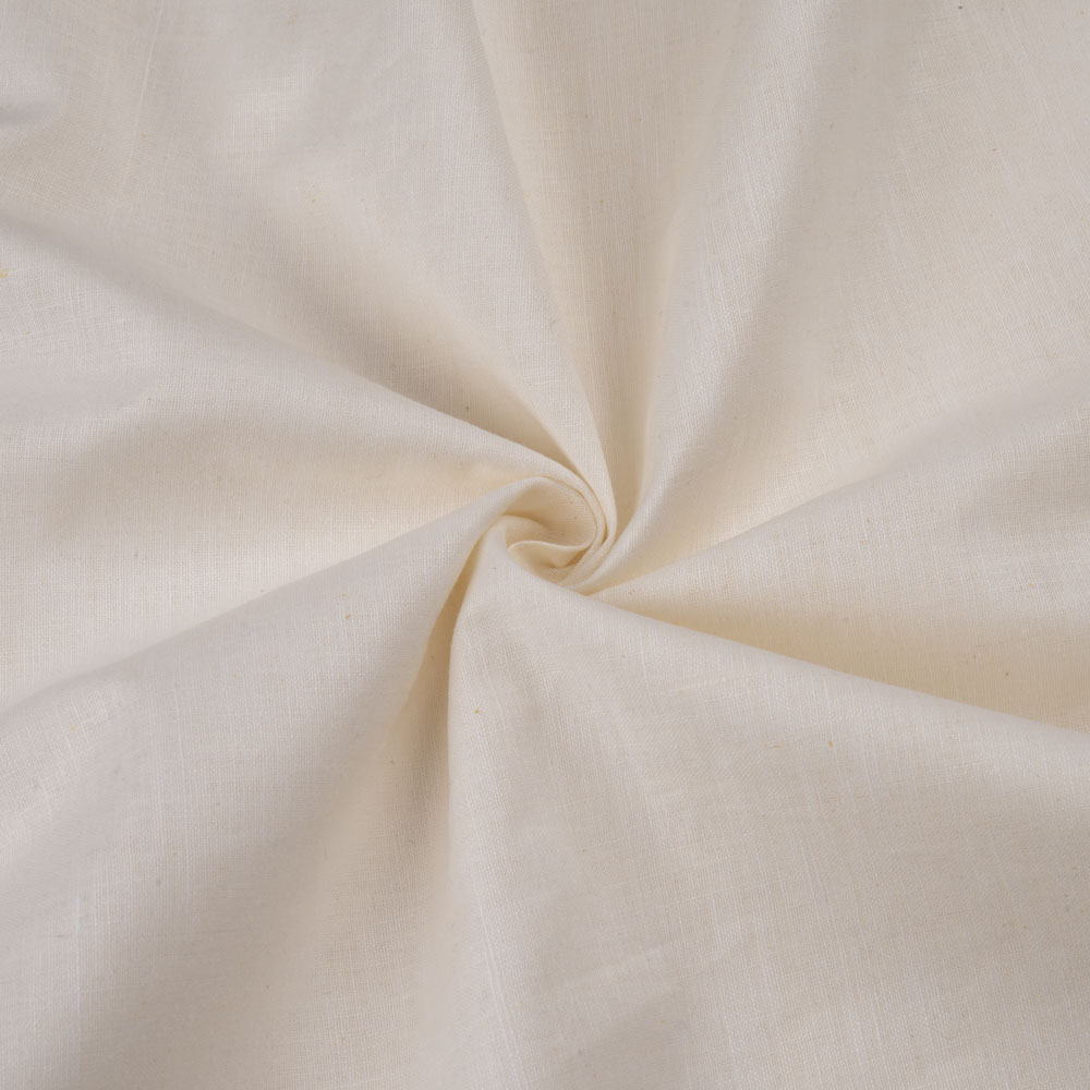 Plain Natural Matka Silk & Khadi Blend 130 GSM Handwoven Fabric