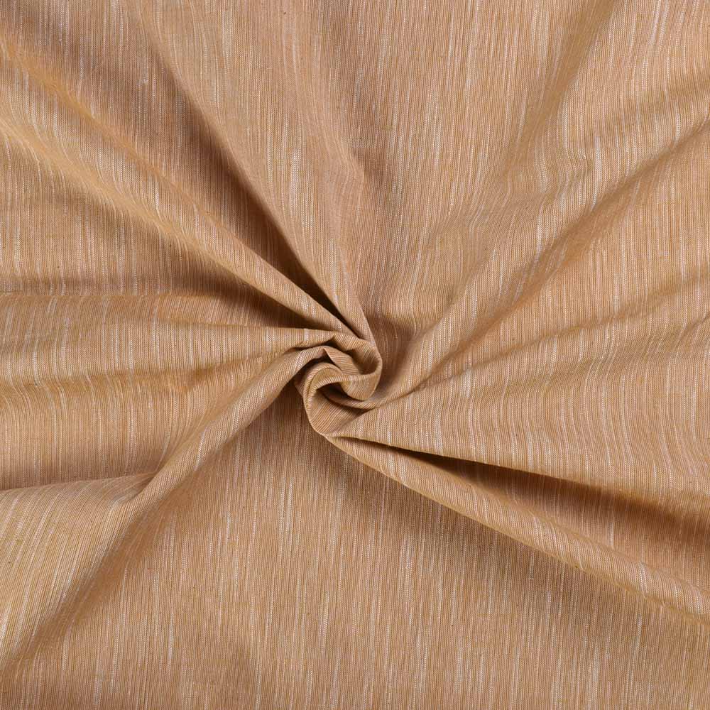 Solid Yellow Slub Cross Color Pure Cotton 100 GSM Handwoven Fabric