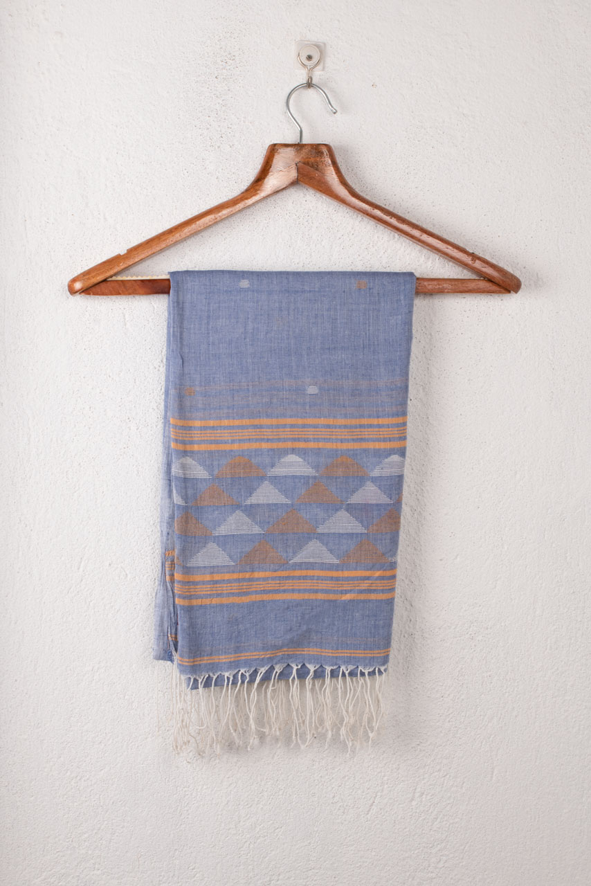 Handwoven Blue Scarf 90