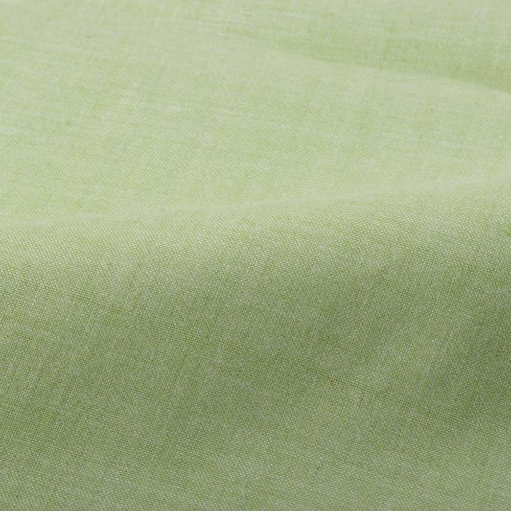 Chambray Green Khadi Cotton 75 GSM Handwoven Fabric