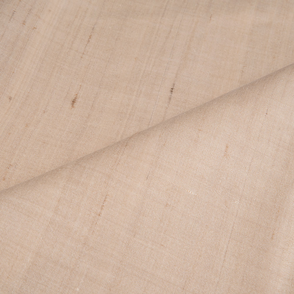PLAIN NATURAL PURE TUSSAR SILK 105 GSM HANDWOVEN FABRIC