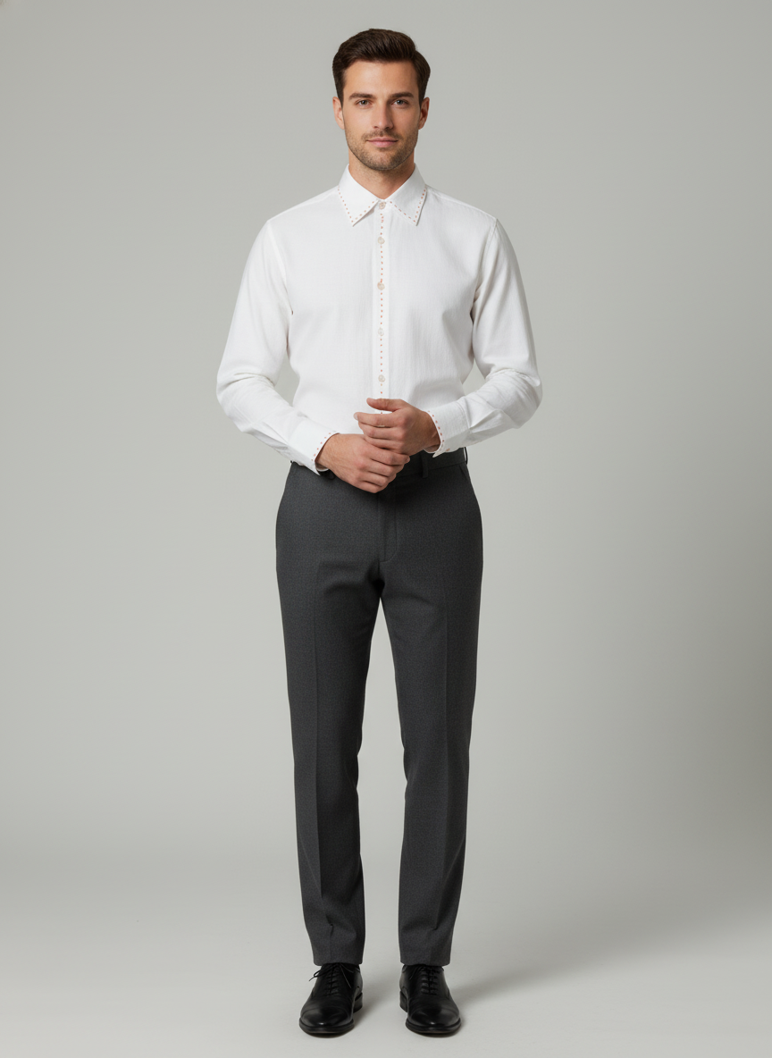 French Not Embroidered Shirt