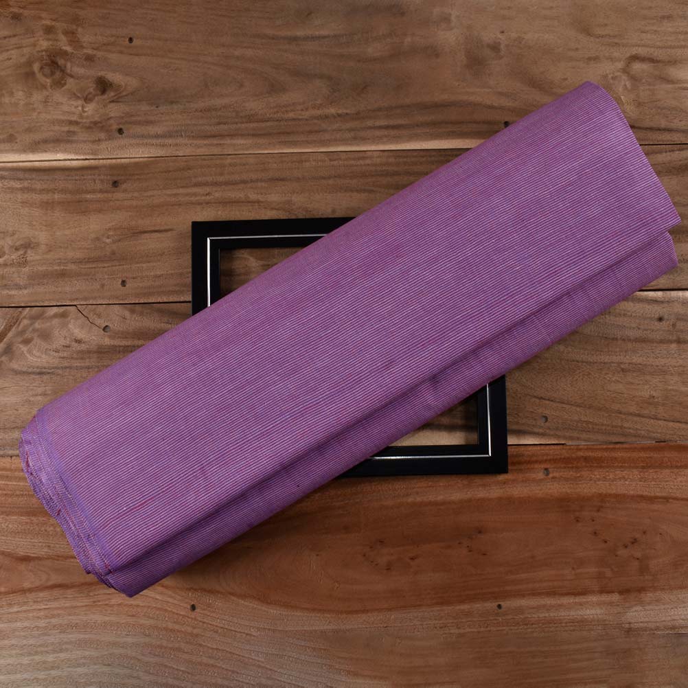 Chambray Purple Khadi Cotton 158 GSM Handwoven Fabric Mt5