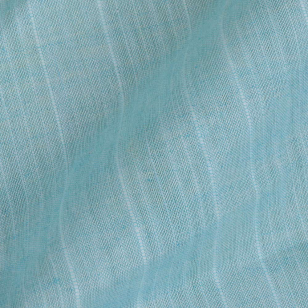 Stripe Sea Blue Pure Cotton 80 GSM Handwoven Fabric