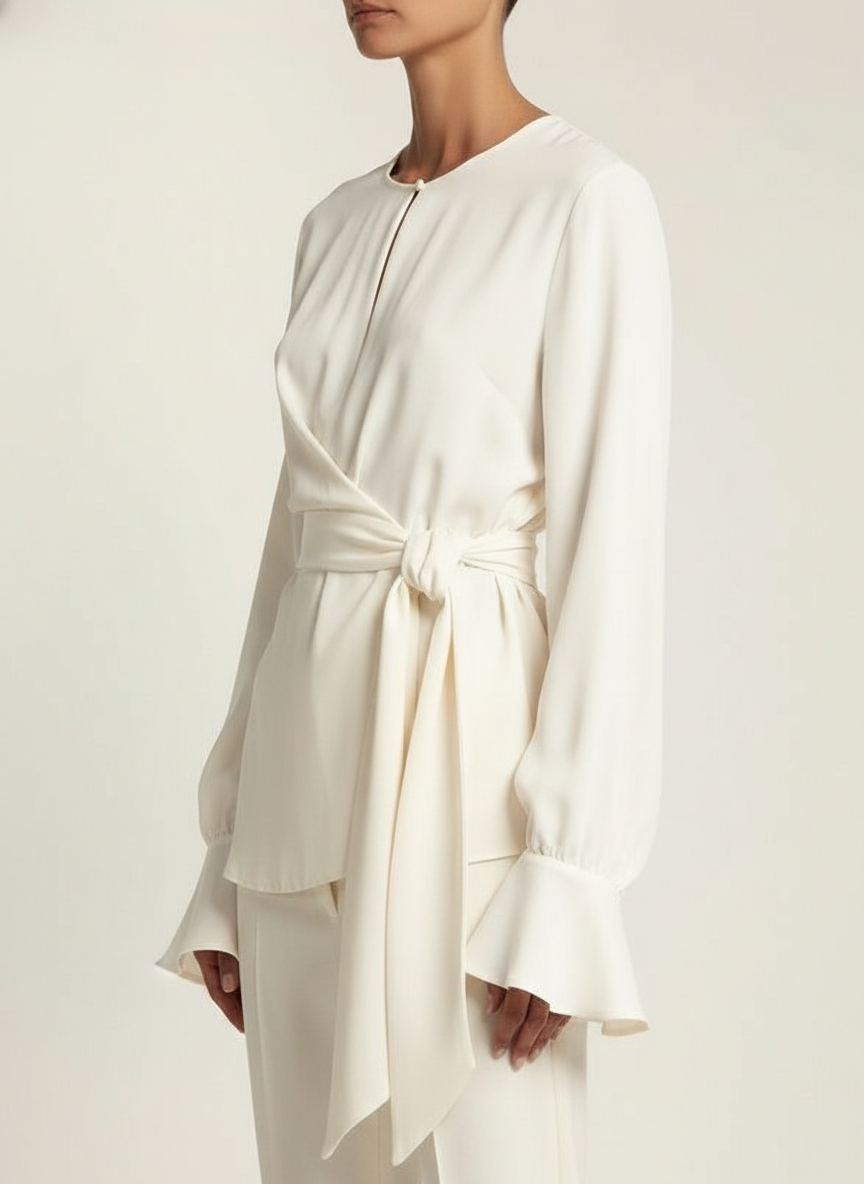 Full Sleeves Gathers & Ties Top