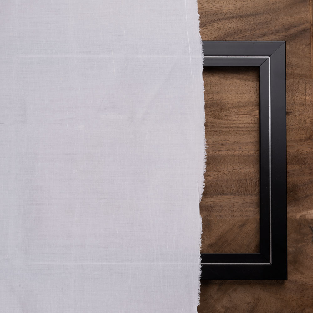 WHITE Muslin KHADI COTTON 76 GSM FABRIC - BLEACHED WHITE & DYEABLE