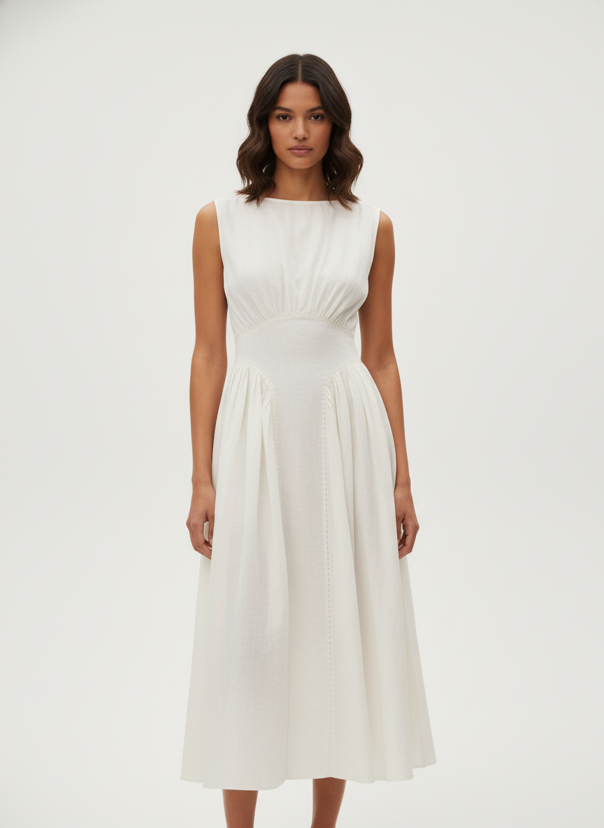 Gathered Sides Dress