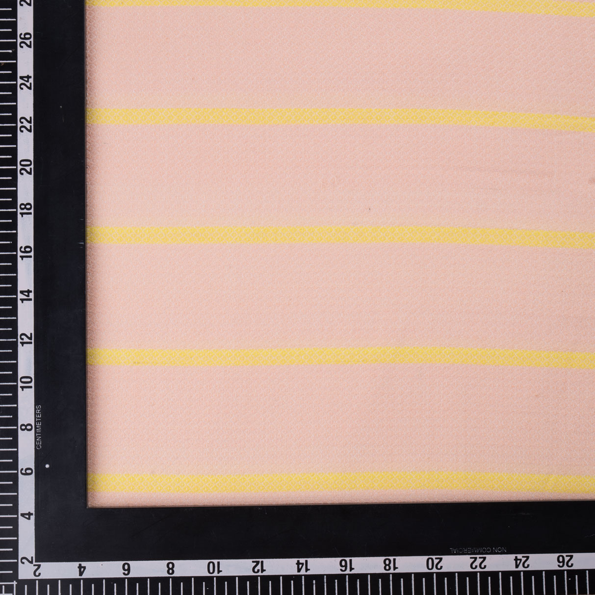 STRIPE PEACH & YELLOW JACQUARD MERCERISED COTTON 114 GSM FABRIC