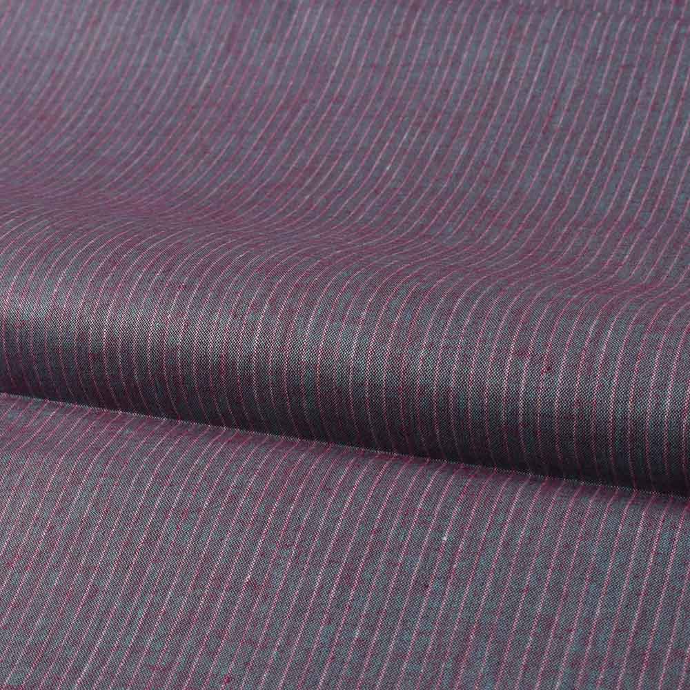 STRIPE PURPLE PURE COTTON 64 GSM HANDWOVEN FABRIC