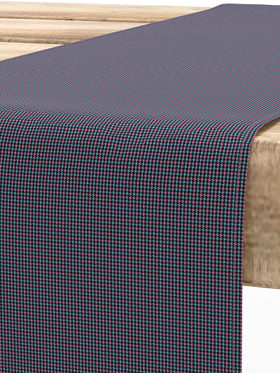 Customisable Houndstooth Check Pure Khadi Table Runner