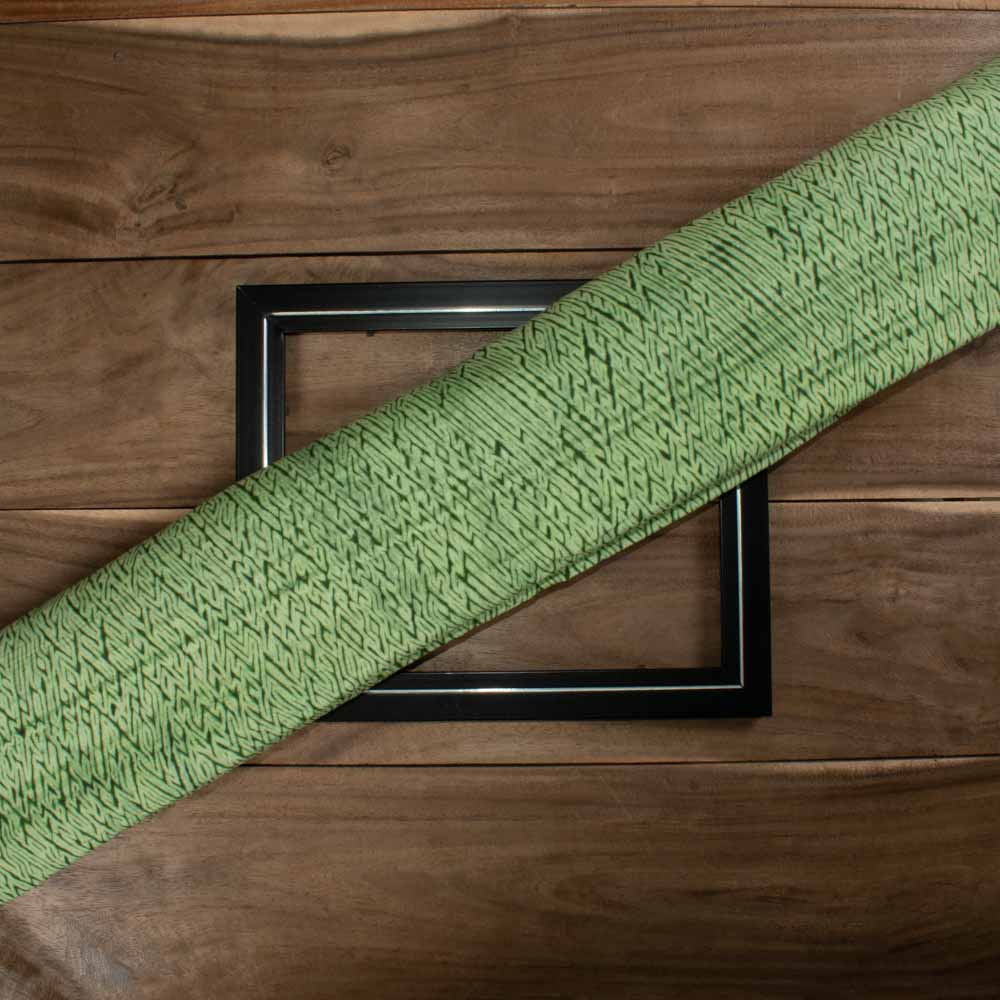 Abstract Dark Green Shibori 90 GSM Pure Cotton Fabric 84