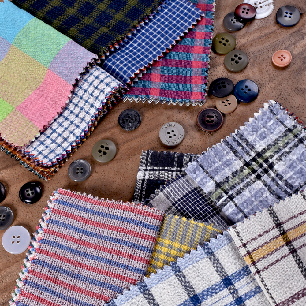 Stripes & Checks Dyed Khadi Cotton Design Swatches