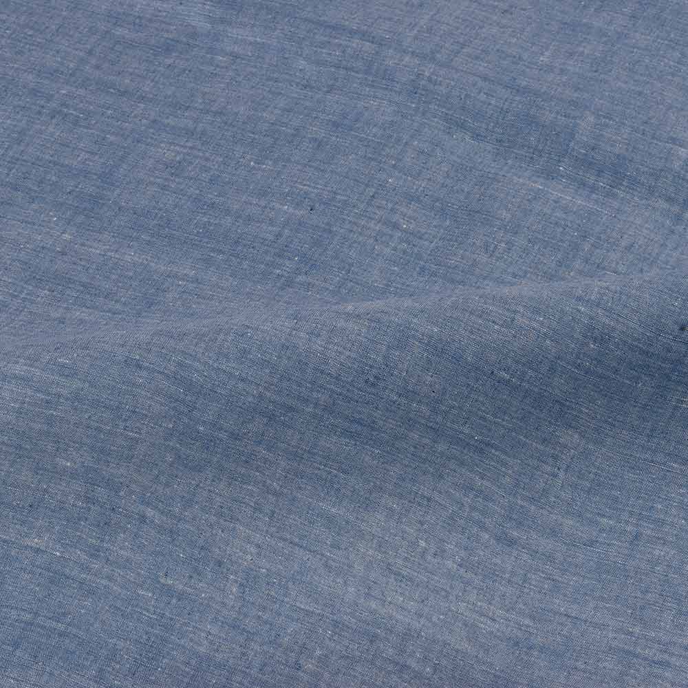 CHAMBRAY BLUE KHADI COTTON 62 GSM HANDWOVEN FABRIC