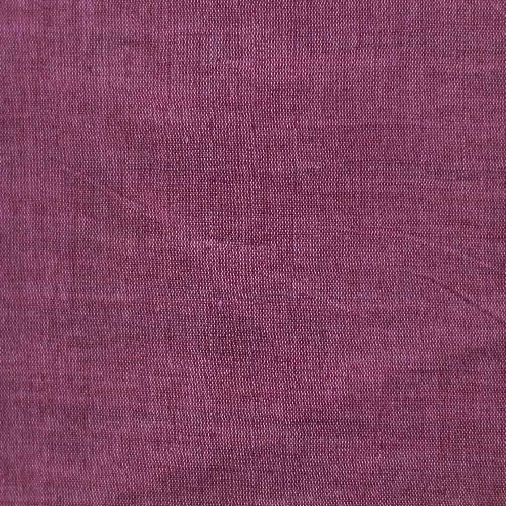 Cross Colour Plum Pure Cotton 95 GSM Handwoven Fabric