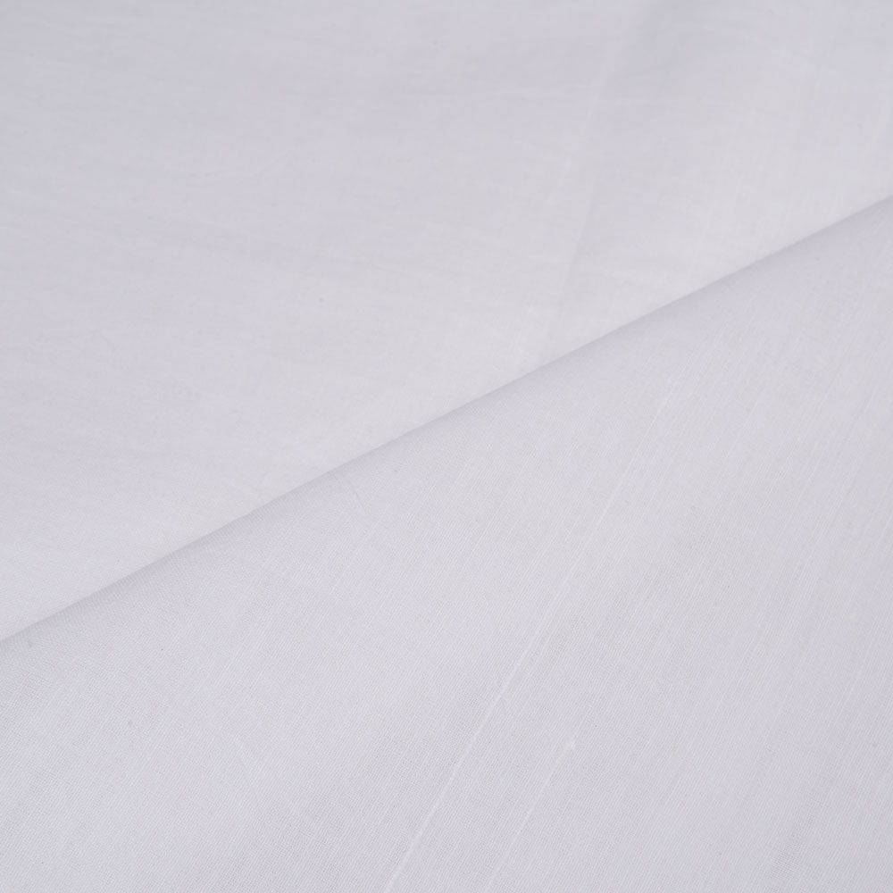 White Muslin Khadi Cotton 105 GSM Fabric - Bleached White & Dyeable 07