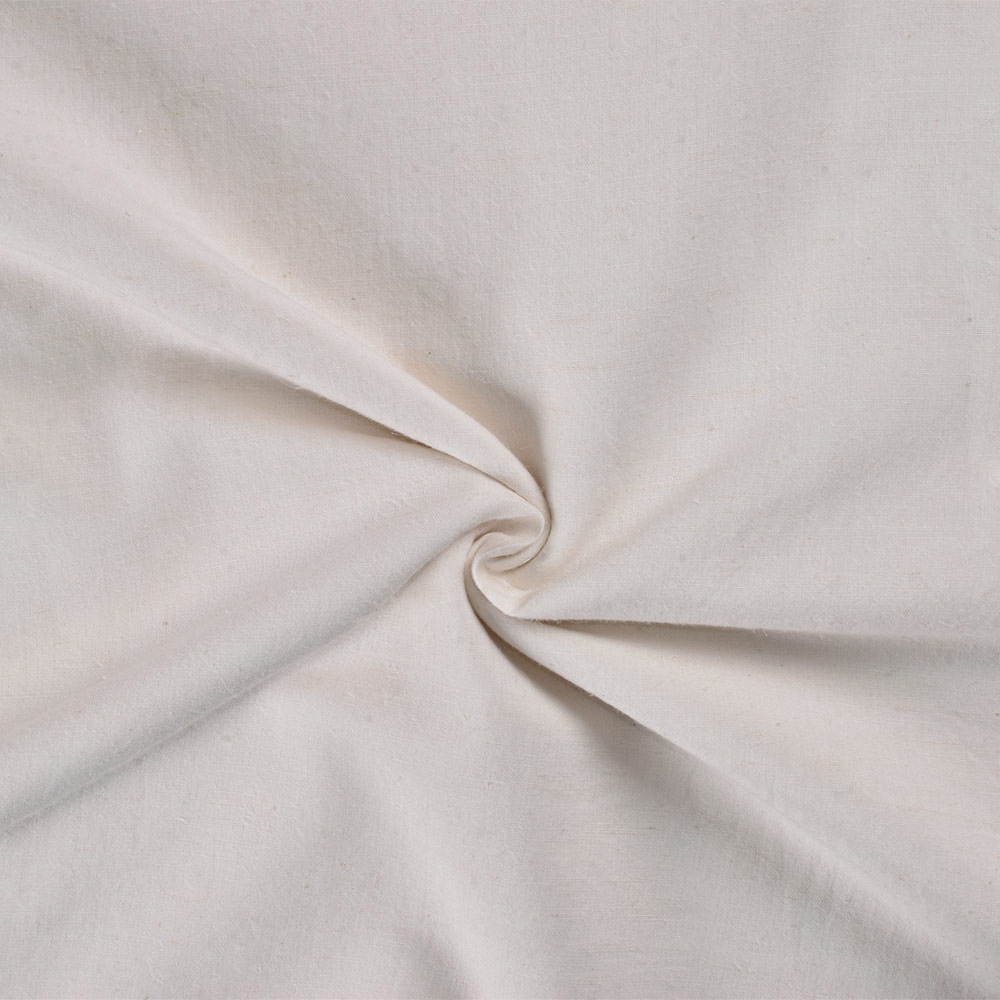 PLAIN WHITE HEMP & COTTON 110 GSM HANDWOVEN FABRIC