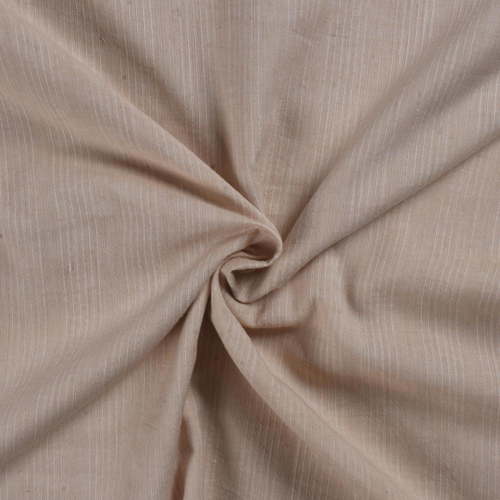 Stripe Cream Pure Cotton 80 GSM Handwoven Fabric W28