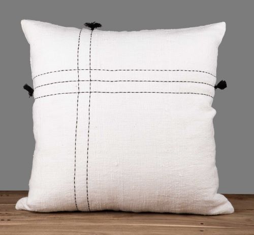 Kantha stitch with tassels