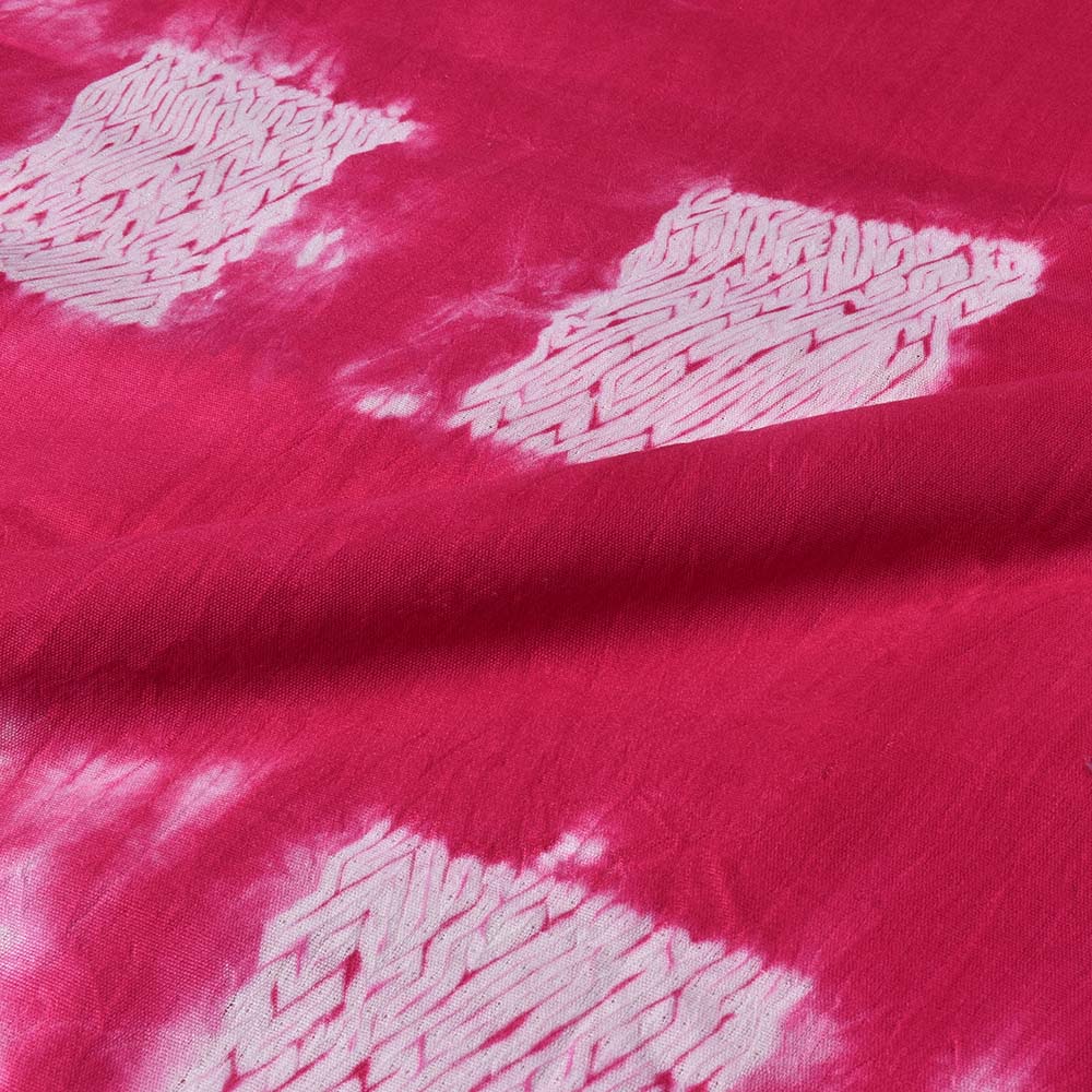 ABSTRACT RED SHIBORI 90 GSM MERCERISED COTTON FABRIC 53