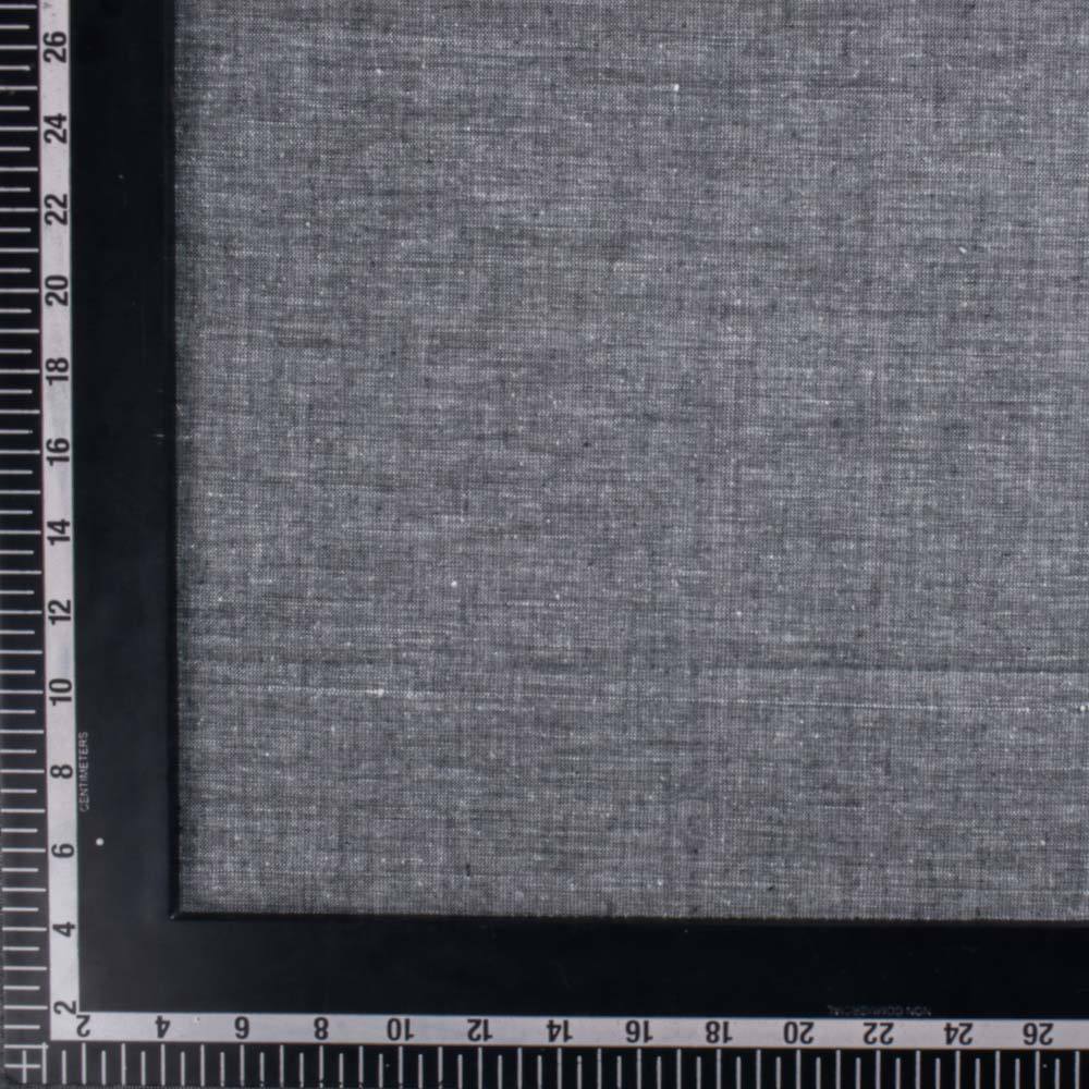 PLAIN GREY KHADI COTTON 107 GSM HANDWOVEN FABRIC