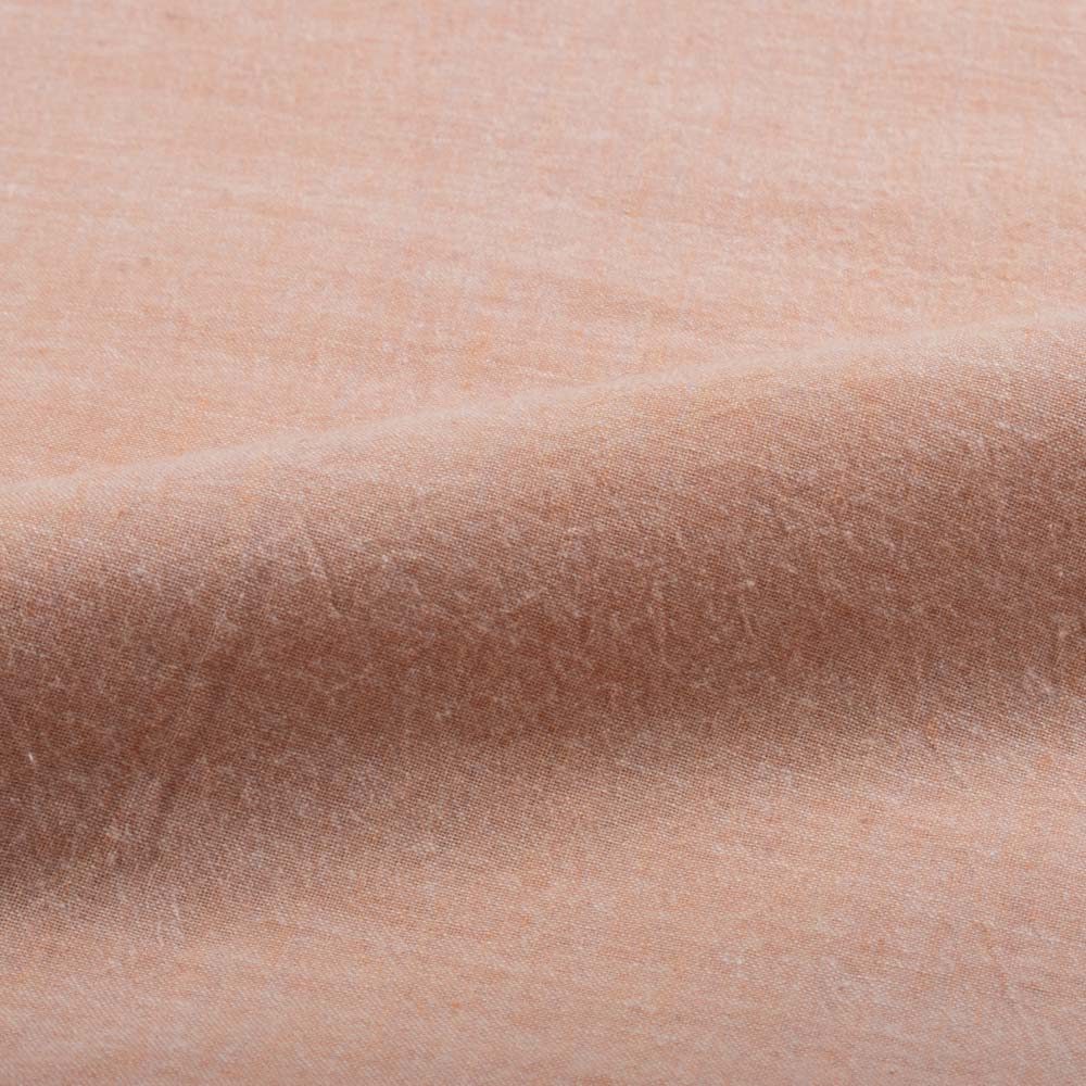 Chambray Orange Khadi Cotton 75 GSM Handwoven Fabric H41