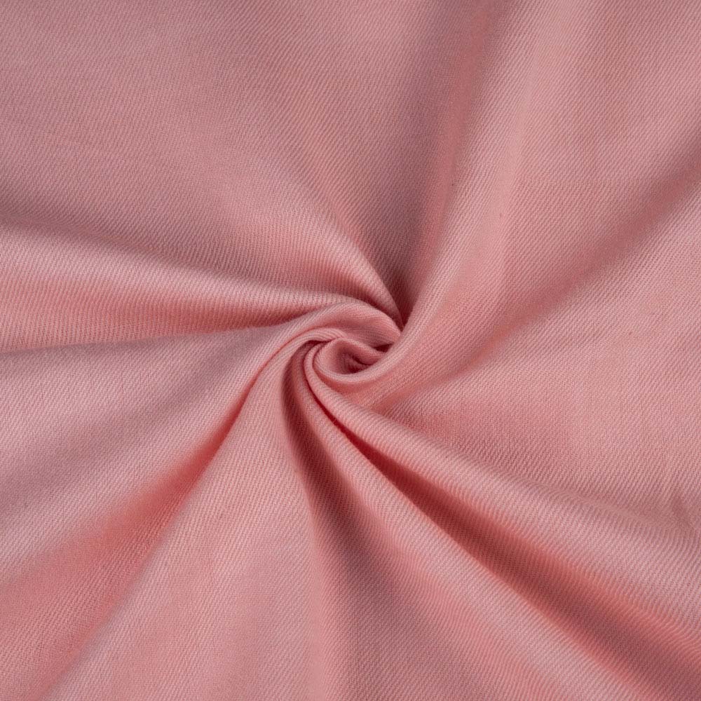SOLID SATIN TWILL CORAL PINK PURE COTTON 102 GSM HANDWOVEN FABRIC
