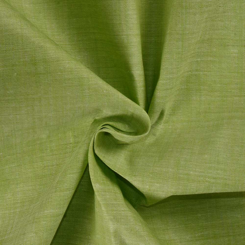 Chambray Green Khadi Cotton 75 GSM Handwoven Fabric
