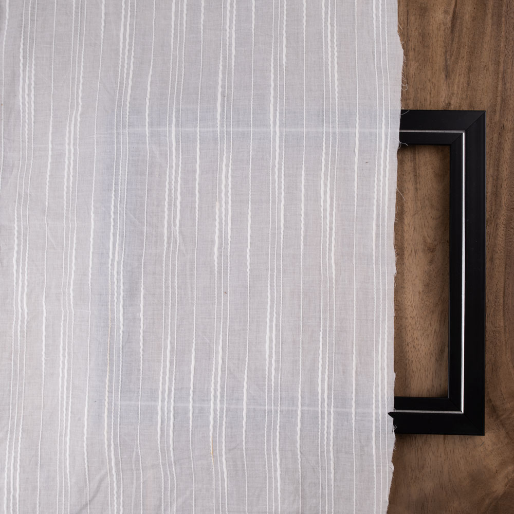 DYEABLE PURE COTTON 91 GSM HANDWOVEN FABRIC | BLEACHED WHITE