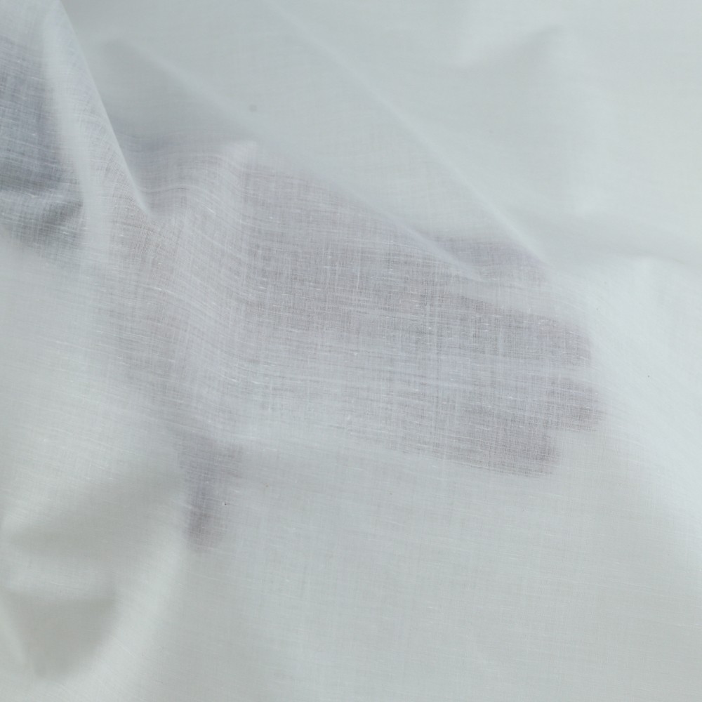 WHITE COTTON 52 GSM HANDWOVEN FABRIC - BLEACHED WHITE & DYEABLE