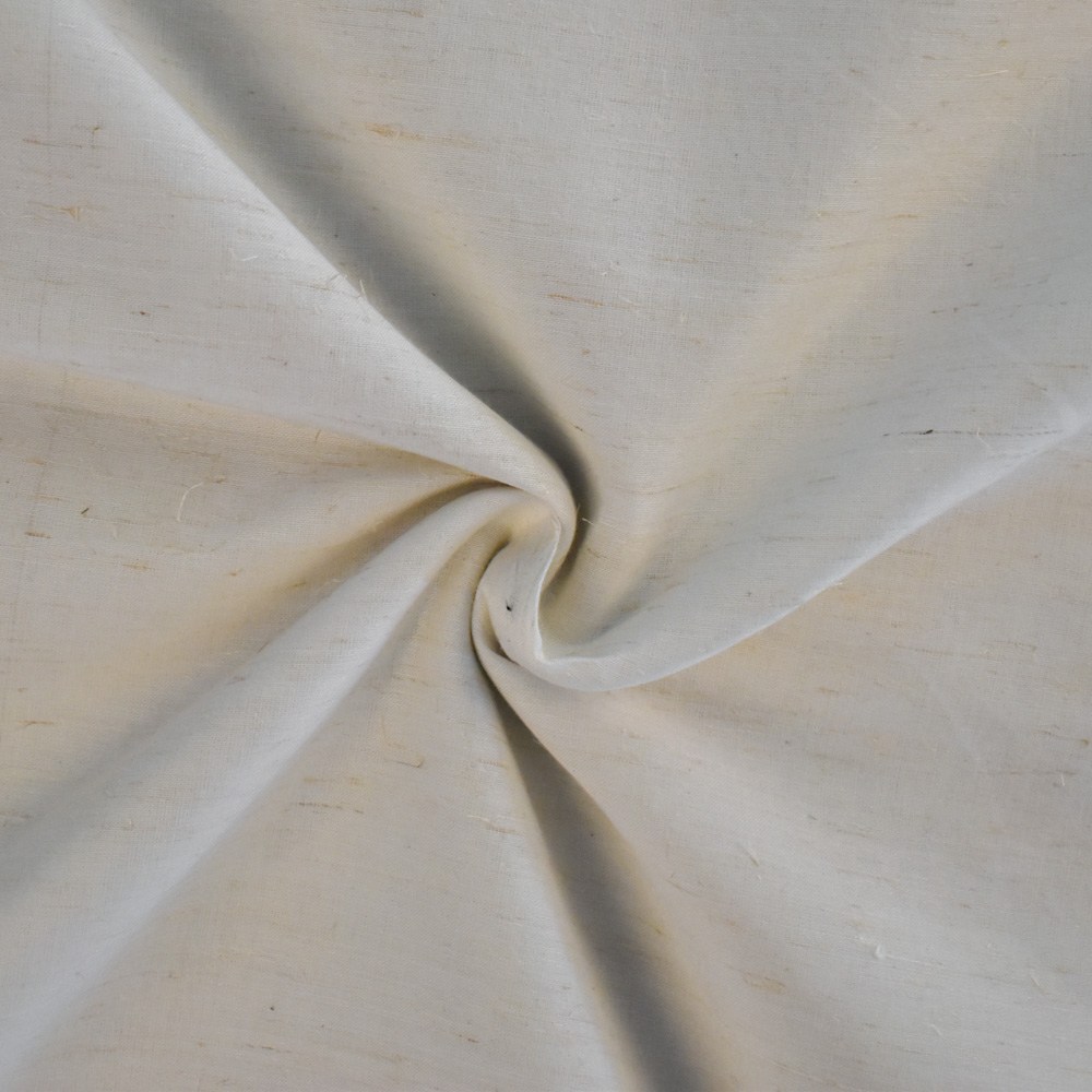 Plain White Banana Cotton & Lyocell 100 GSM Handwoven Fabric