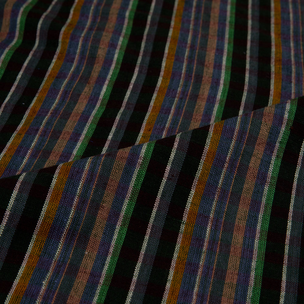 CHECK MULTICOLOUR KHADI COTTON 134 GSM HANDWOVEN FABRIC