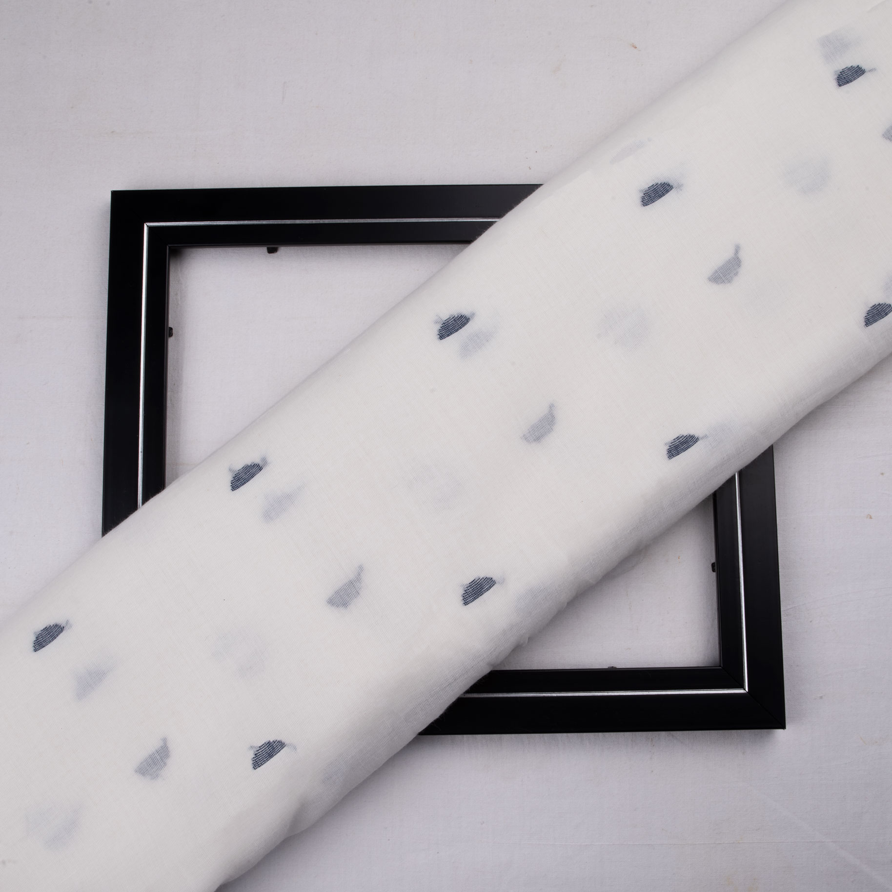 Geometric Cream Jamdani Pure Cotton Chiffon 55 GSM Fabric 171