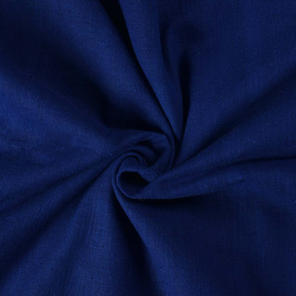 Plain Blue Pure Khadi 142 GSM Handwoven Fabric