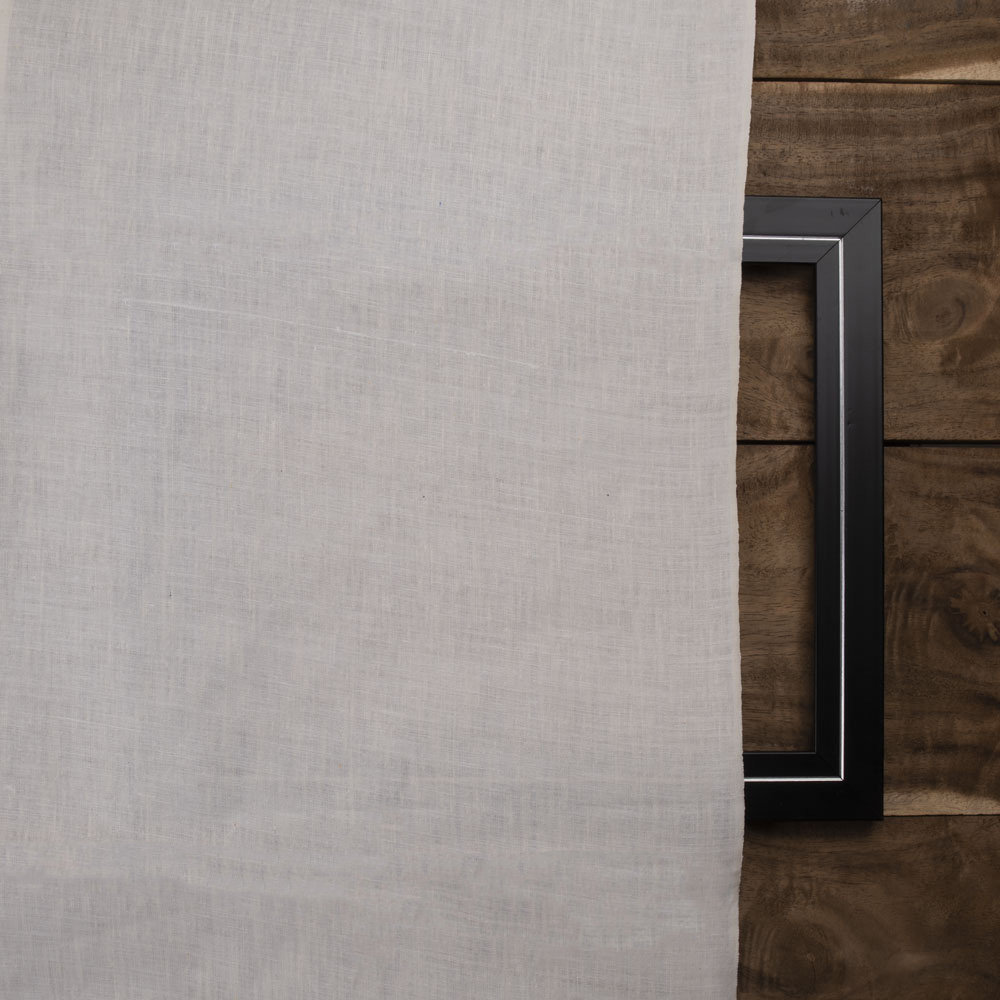 Plain Natural Matka Silk & Khadi Blend 130 GSM Handwoven Fabric