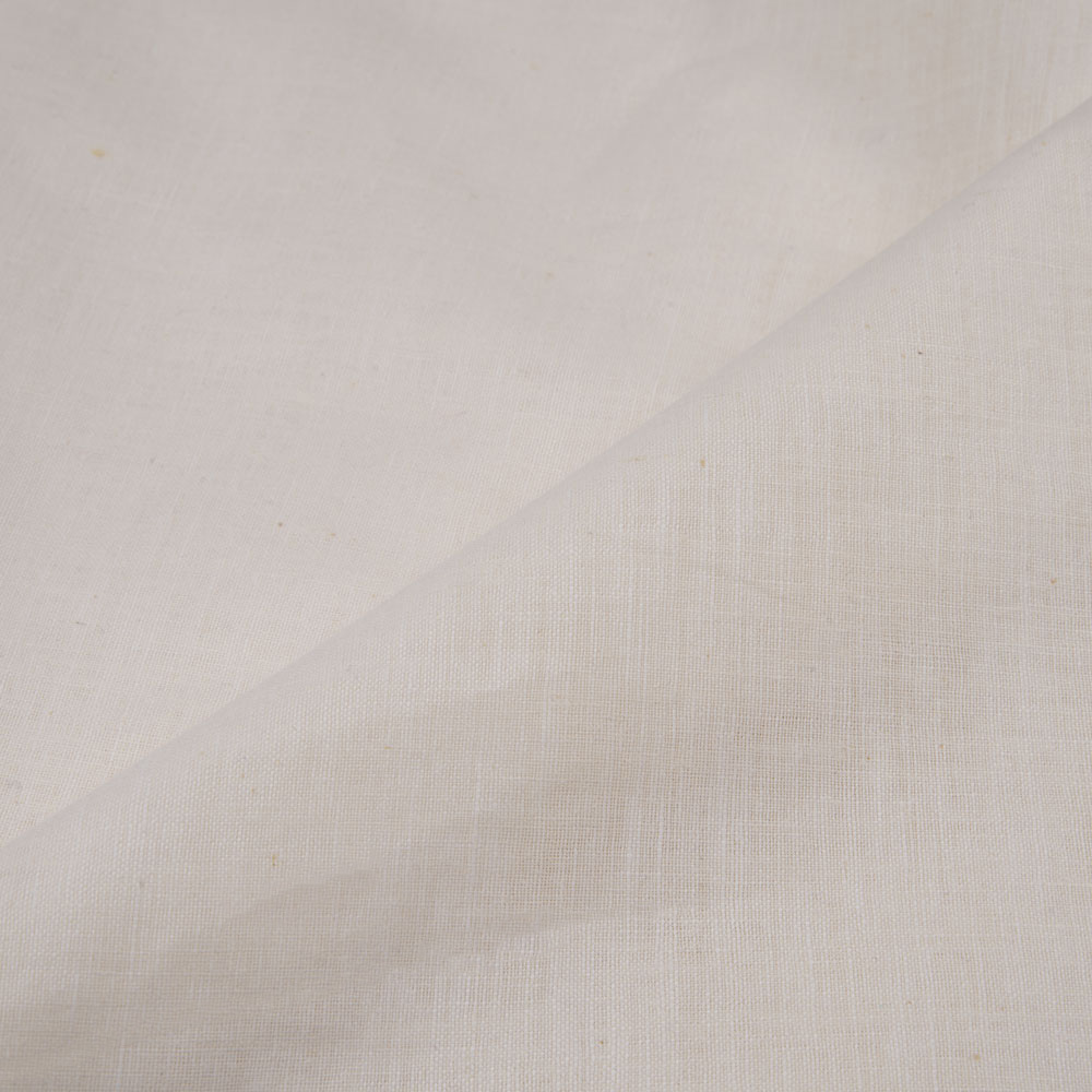 Plain Natural Matka Silk & Khadi Blend 130 GSM Handwoven Fabric