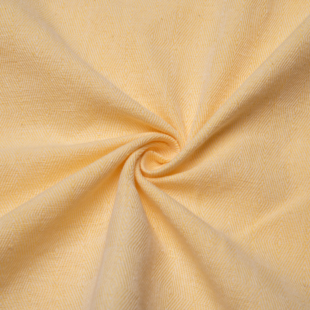 Diamond Twill Yellow Jacquard Cotton Khadi 145 GSM Fabric