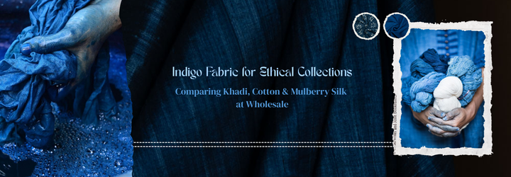 Indigo Fabric for Ethical Collections: Comparing Khadi, Cotton & Mulberry Silk at Wholesale 