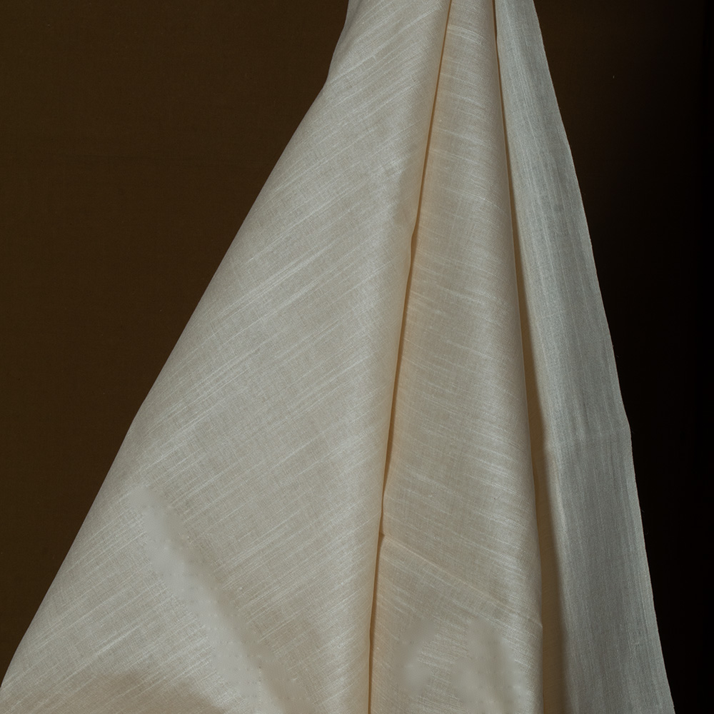 PLAIN NATURAL PURE MATKA SILK 87 GSM HANDWOVEN FABRIC