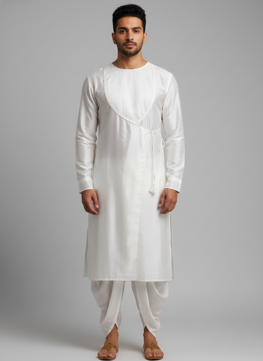 Traditional Men's Angrakha Kurta