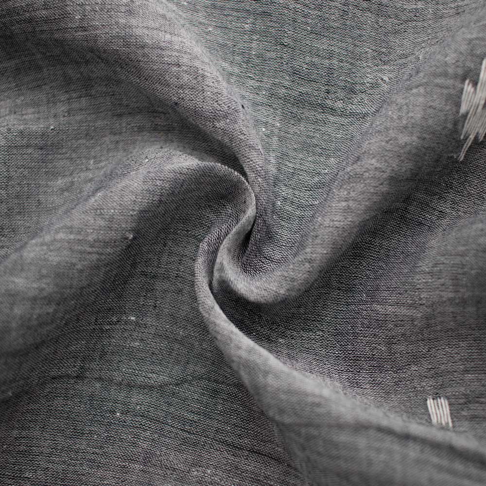 Geometric Grey Jamdani Pure Cotton 55 GSM Fabric 51